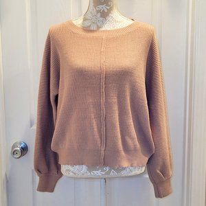 Newbury Kustom Women's Plus Size Beige Knit Sweater